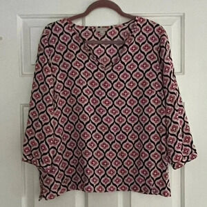 Talbots Pink patterned blouse Size Lp
